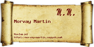 Morvay Martin névjegykártya